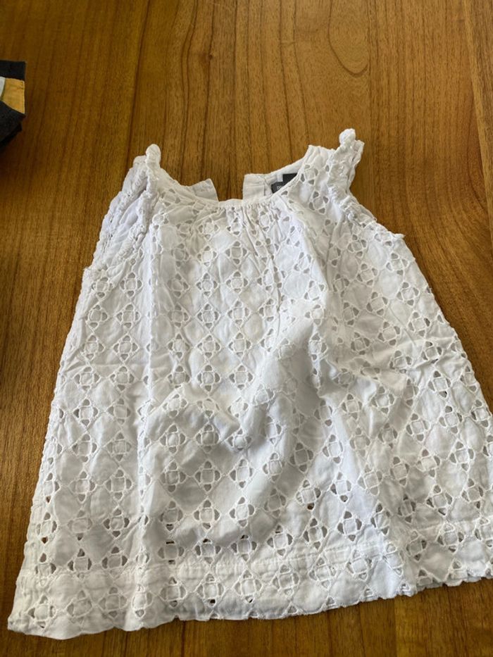 Robe blanche babygap