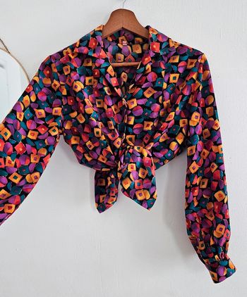 Chemisier à motifs coloré 80's