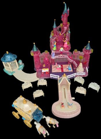 Polly pocket chateau de cendrillon lumineux 1995 blue bird vintage