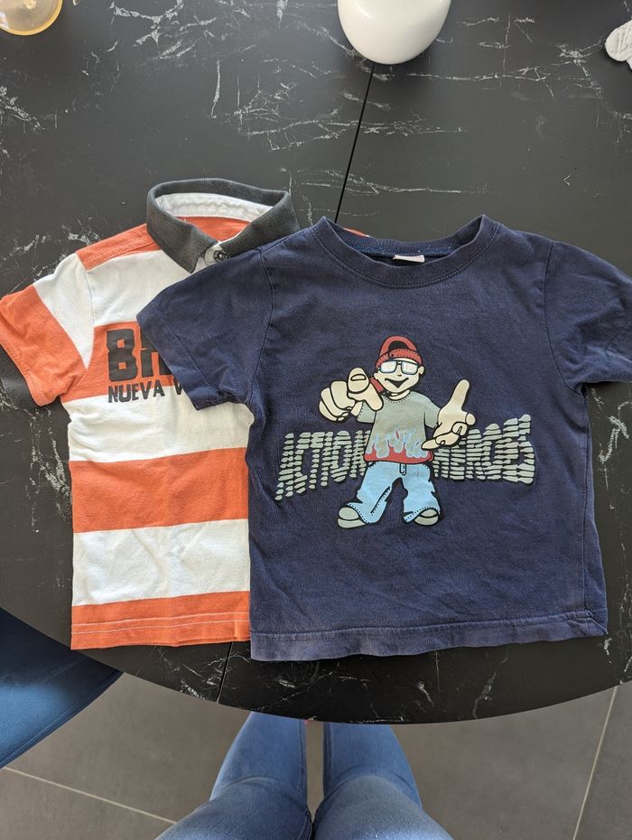 Polo + tee shirt garçon 🦋