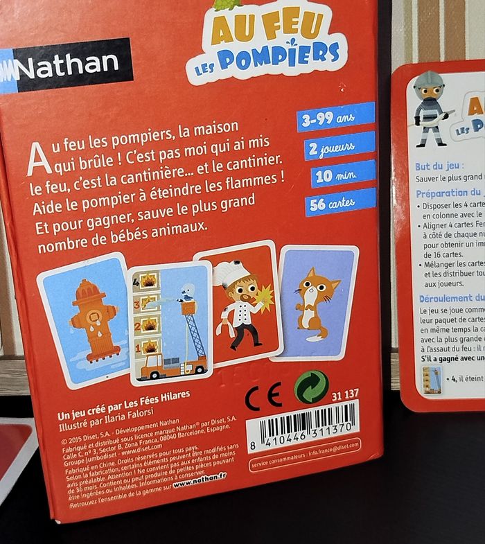 🟠 Nathan Jeu de société Au feu les pompiers - photo numéro 4