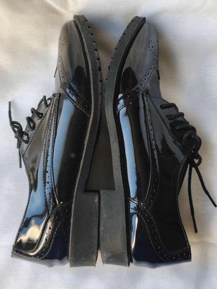 Richelieux oxford vernis noir P40 - photo numéro 7