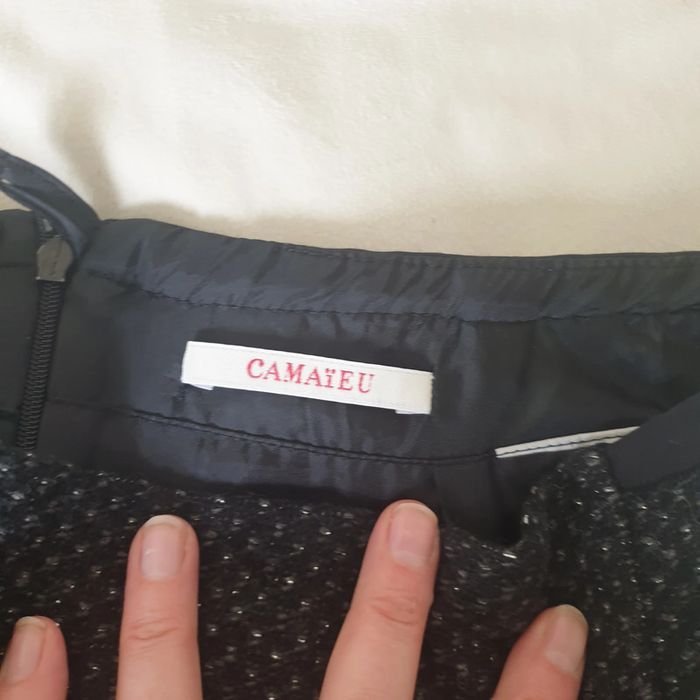 jupe hiver bleu foncé, taille 36, Camaïeu, en très bon état - photo numéro 3