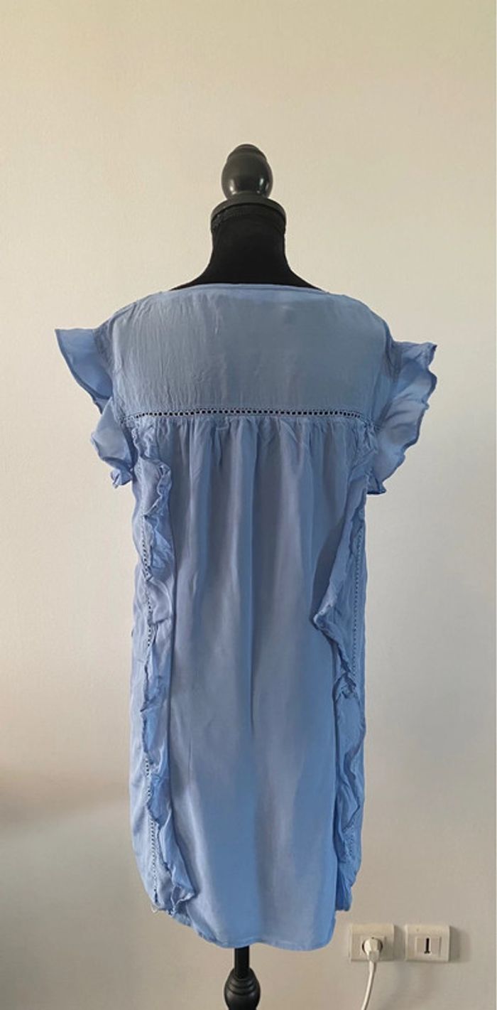 Robe Claudie Pierlot bleue taille 36 - photo numéro 4