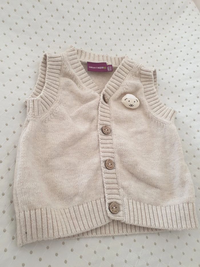 Gilet sans manches bebe garcon 6 mois