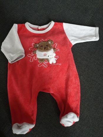 Pyjama dors bien bébé 1 mois Sucre d'Orge rouge