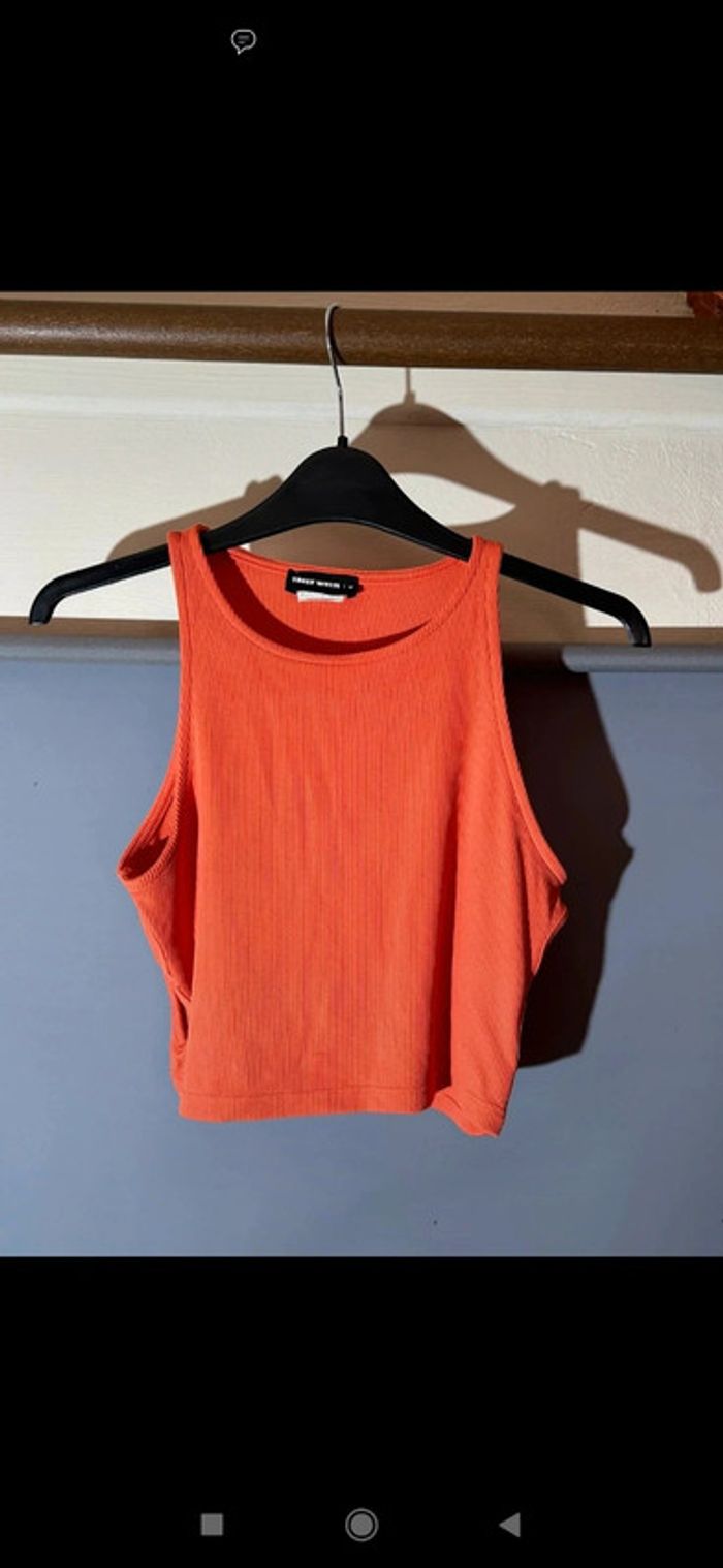 Ensemble top court femme