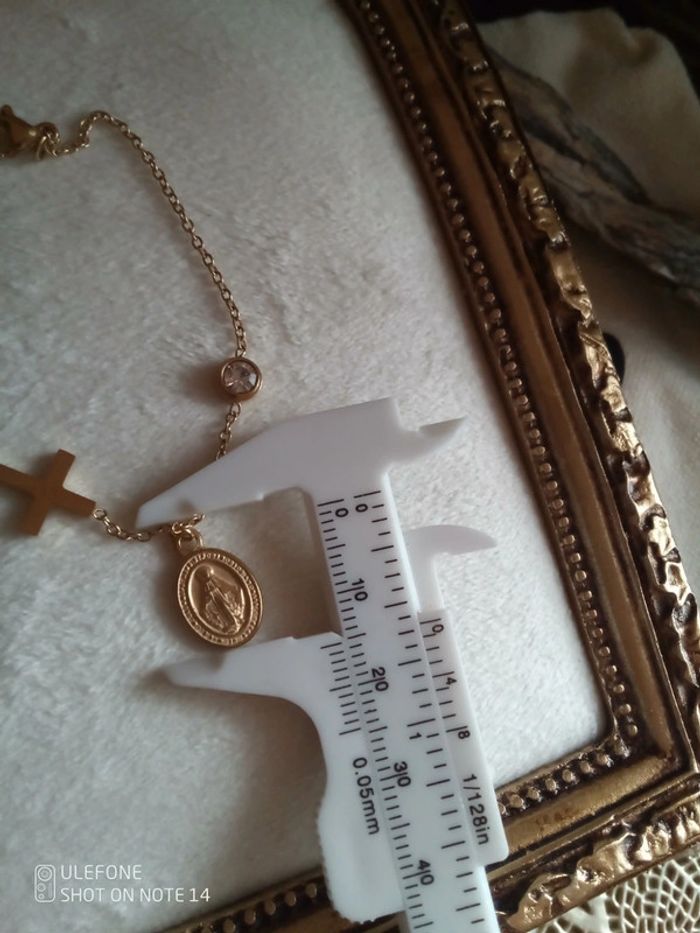 Bracelet croix sainte Vierge et monozircon - photo numéro 3
