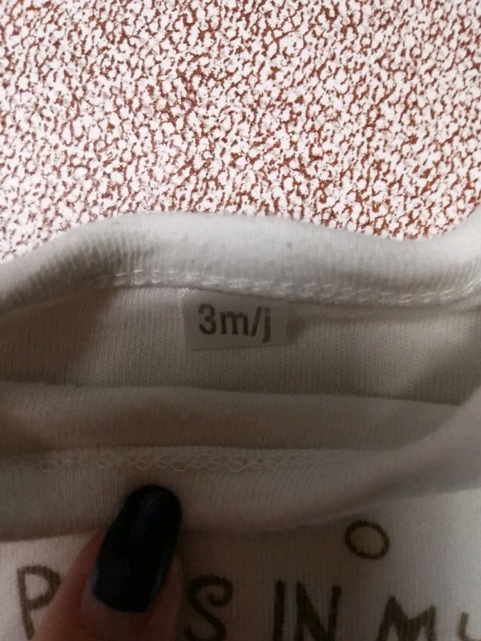 Tee shirt crème chiots 3 mois - photo numéro 3