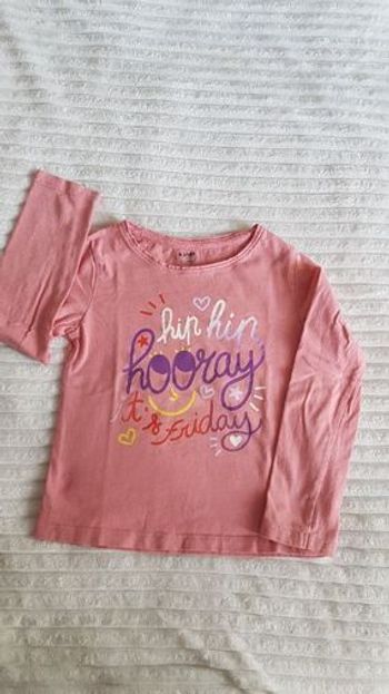 t shirt ml rose a message multicolore kiabi 5 ans