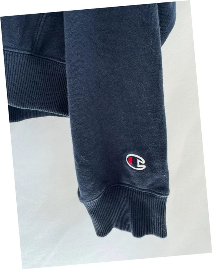 Sweat à capuche/ Hoodie full zip Champion bleu marine taille XL - photo numéro 3