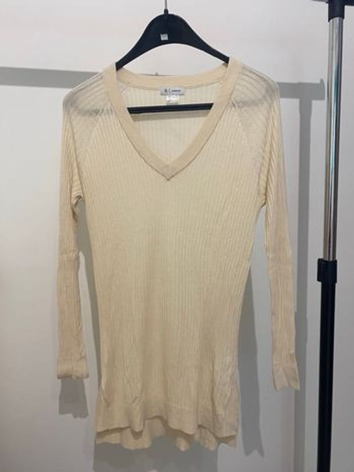 Pull tunique beige, taille M