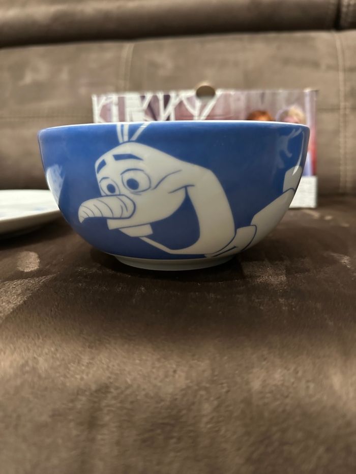 Coffret repas tasse bol assiette reine des neiges - photo numéro 3