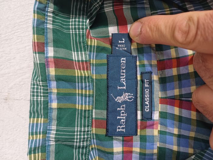 Chemise Ralph Laurent Custom Fit manche Longue / Taille L / Carreaux multicolore / Parfait état - photo numéro 5