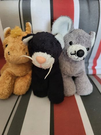 Lot 3 peluches animaux