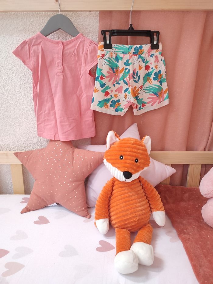 Ensemble Tee shirt + Short - Motif  Koala - 24 mois - Proche du neuf -  Mots d'enfants - photo numéro 4