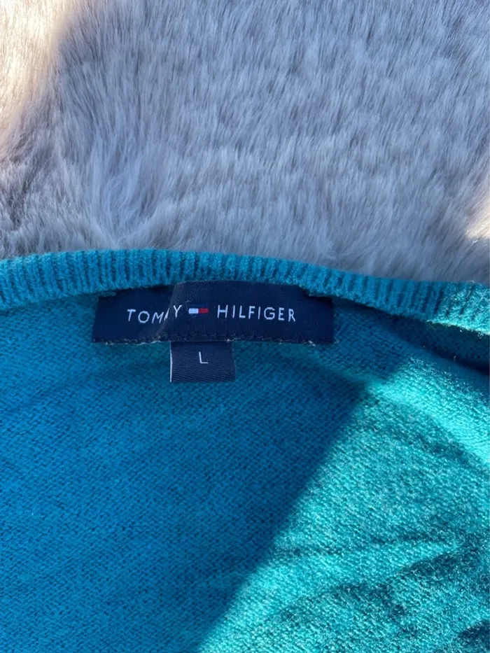 Blouse Longues Manches Bleue Tommy Hilfiger - Femme L - photo numéro 4