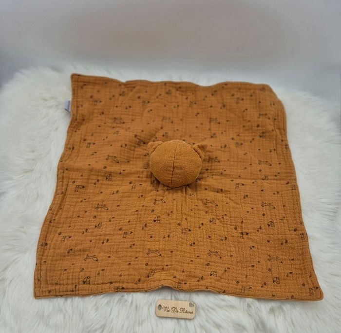 Doudou plat carré lange Renard Vertbaudet Marron - photo numéro 5
