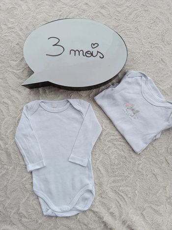 Body manches longues + 1 offert Mixte 3 mois