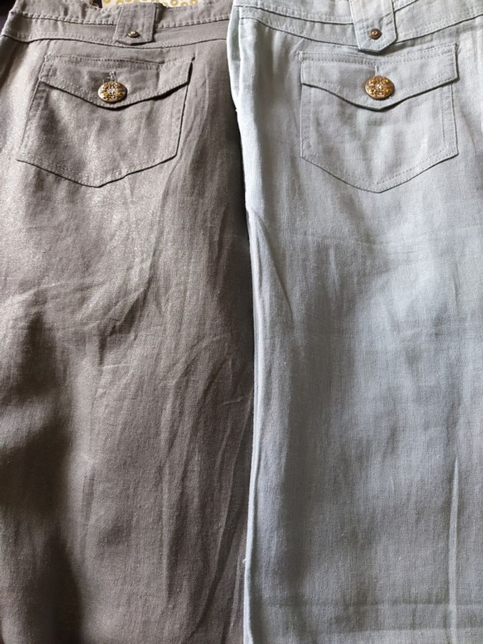 Pantalon d'été vert d'eau irisé 48 - photo numéro 10