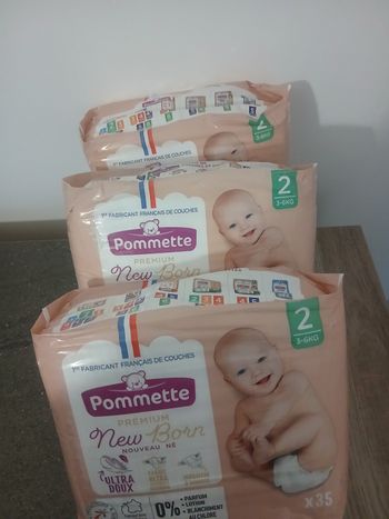 Lot de 3 paquets Couche pompette taille 2