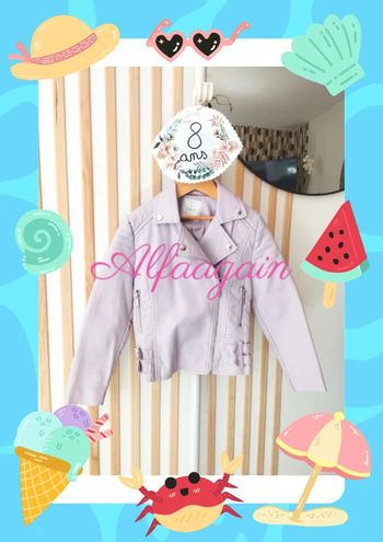 Veste perfecto mauve next 8ans neuf