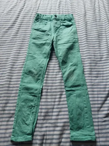 Jean skinny 9 ans vert clair