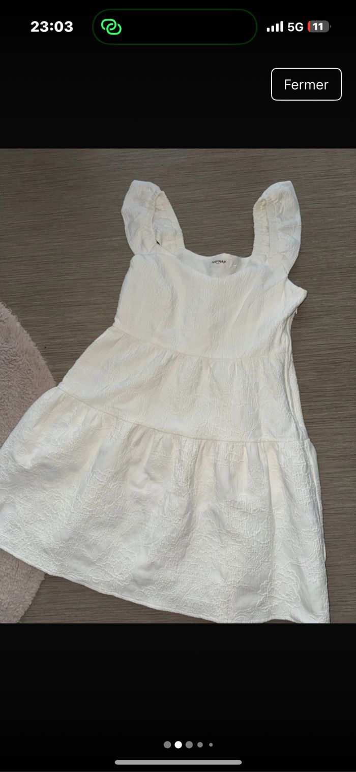 Robe naf naf blanche taille s - photo numéro 2