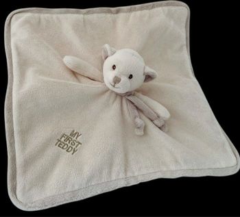 ❤️B5148  Doudou plat Mouchoir Ours My First Teddy Beige BUKOWSKI
