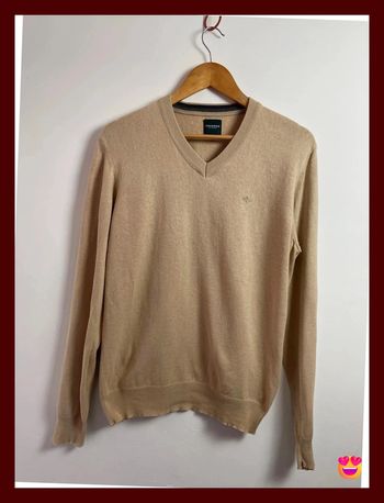 👕 Pull Dockers – Taille L – Beige – 100 % coton – Homme
