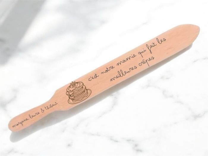 Spatule à crêpes en bois personnalisée - photo numéro 2