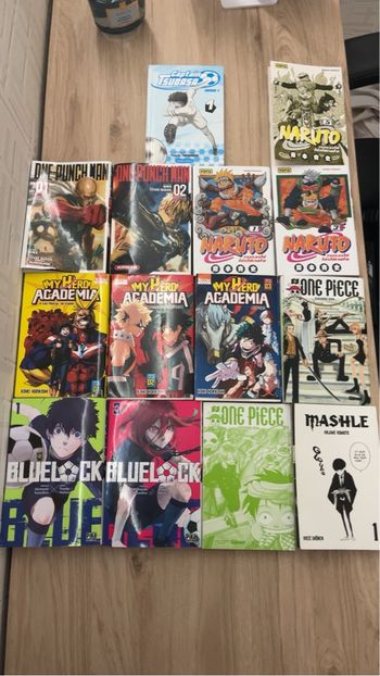 Lot 13 Mangas Shonen - Naruto, One Piece, My Hero Academia, Blue Lock...