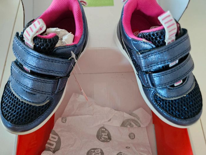 Sneakers fille  bleu pailleté taille 24 neufs Pax since 1929 #lora11chaussures - photo numéro 2