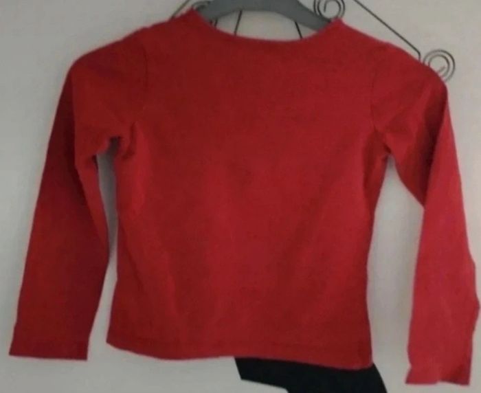 Tee-shirt manches longues rouge Ooxoo taille 6 ans - photo numéro 2