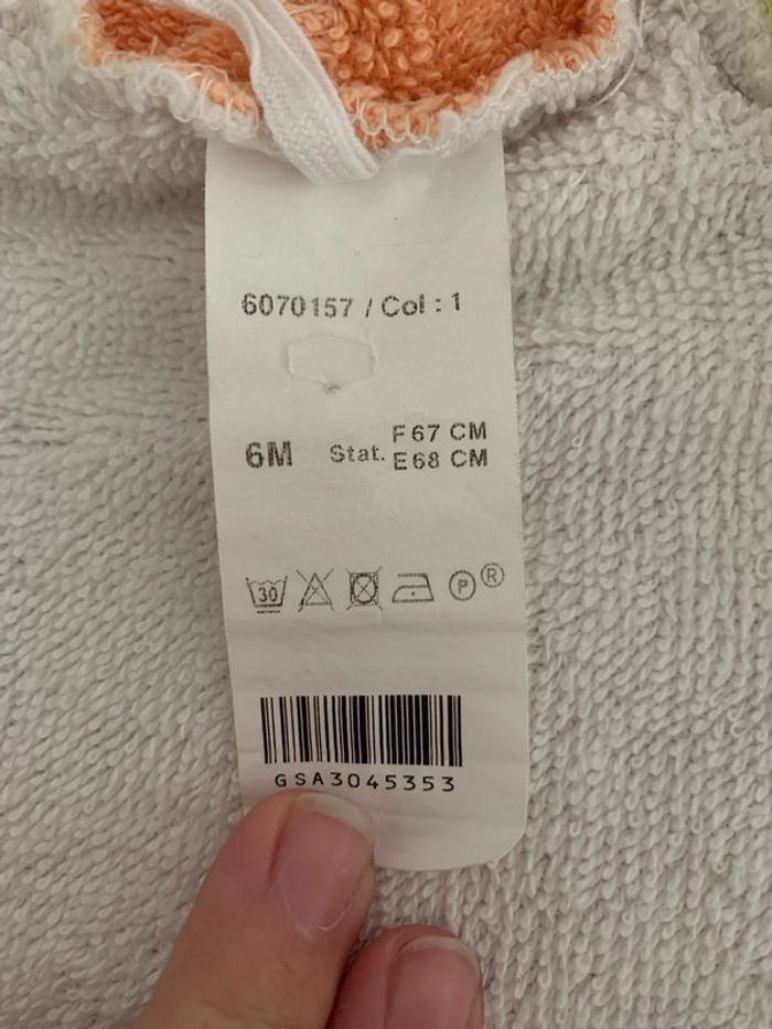 Peignoir de bain 6 mois - 67 cm - photo numéro 3