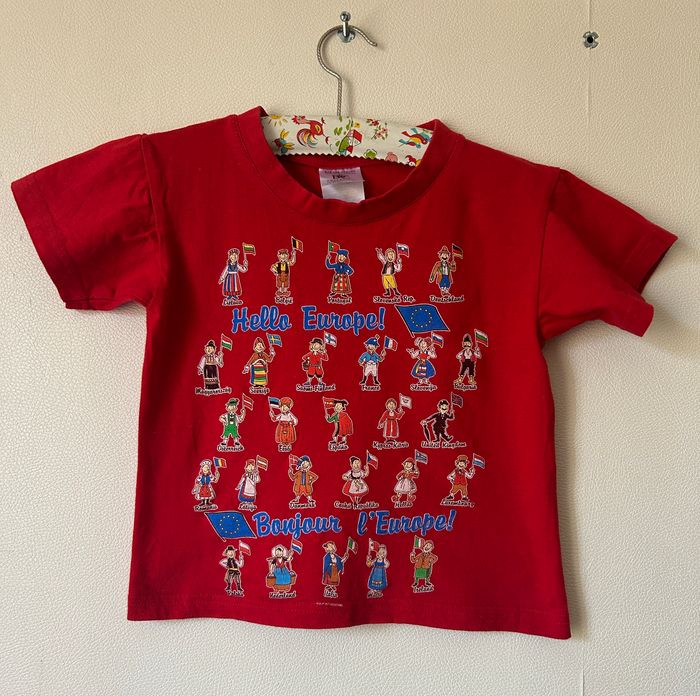 Tee-shirt imprimé pays Europe taille 3/4 ans - photo numéro 1