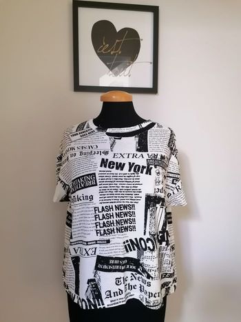 Tee shirt col asymétrique Zara taille S