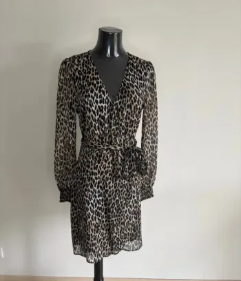 Robe portefeuille IKKS femme – motif léopard – T.36