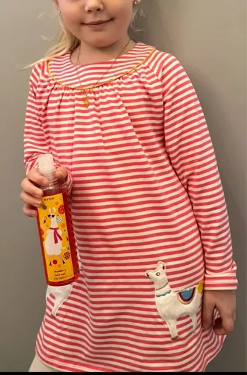 120/130 cm coton épais - robe Lama rayures