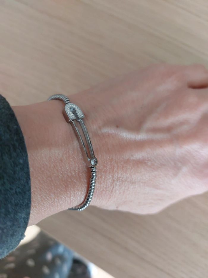 Bracelet strass et argent - photo numéro 5