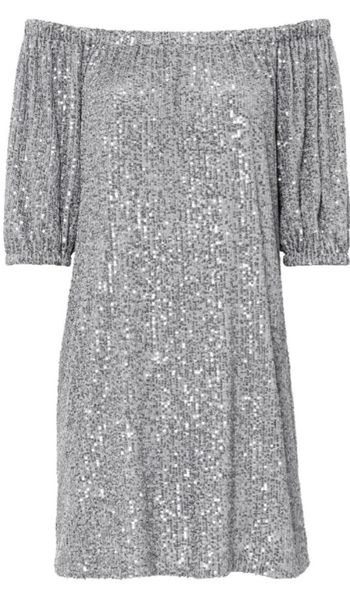 Robe à sequins avec doublure en très bon état couleur argenté taille 36/38 Bodyflirt.