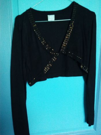 Boléro marron à strass