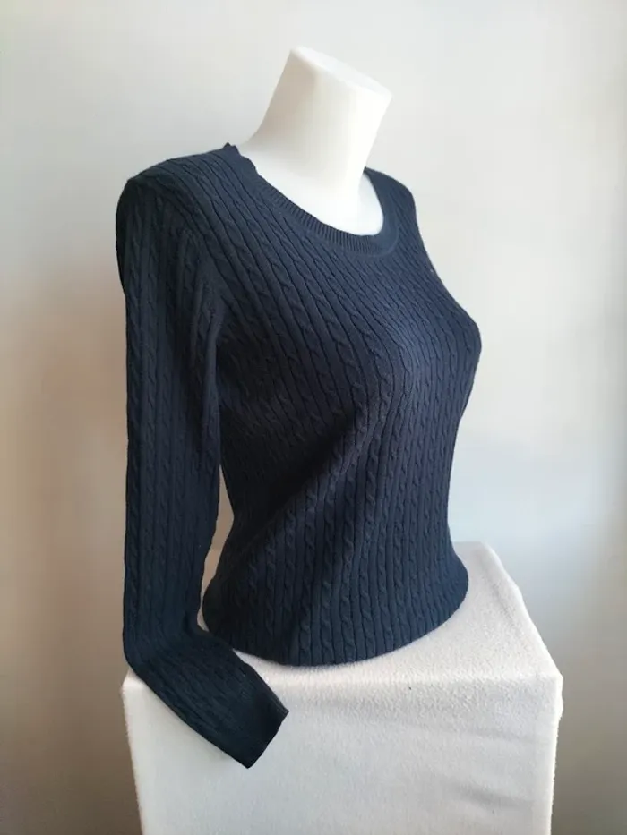 Pull Femmes Torsadés 100% Coton - Tommy Hilfiger - Taille M - photo numéro 3