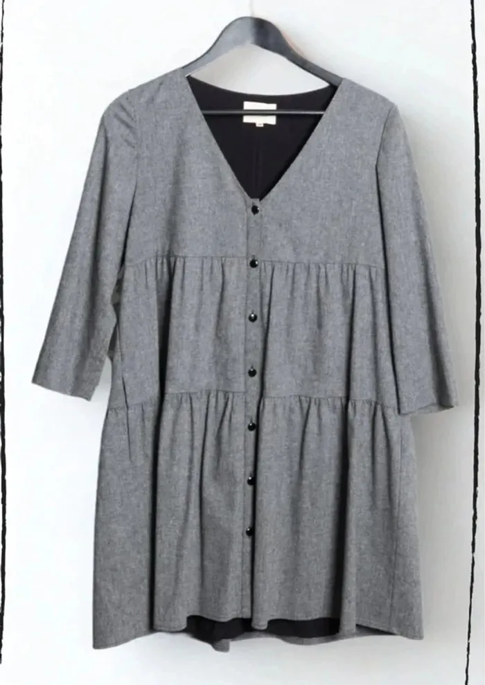 Robe grise babydoll - Sézane - Taille 36