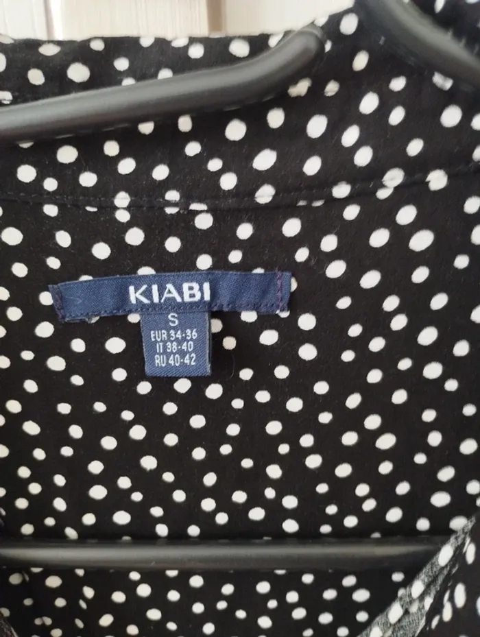 Chemise noire à pois Kiabi 36 - photo numéro 5