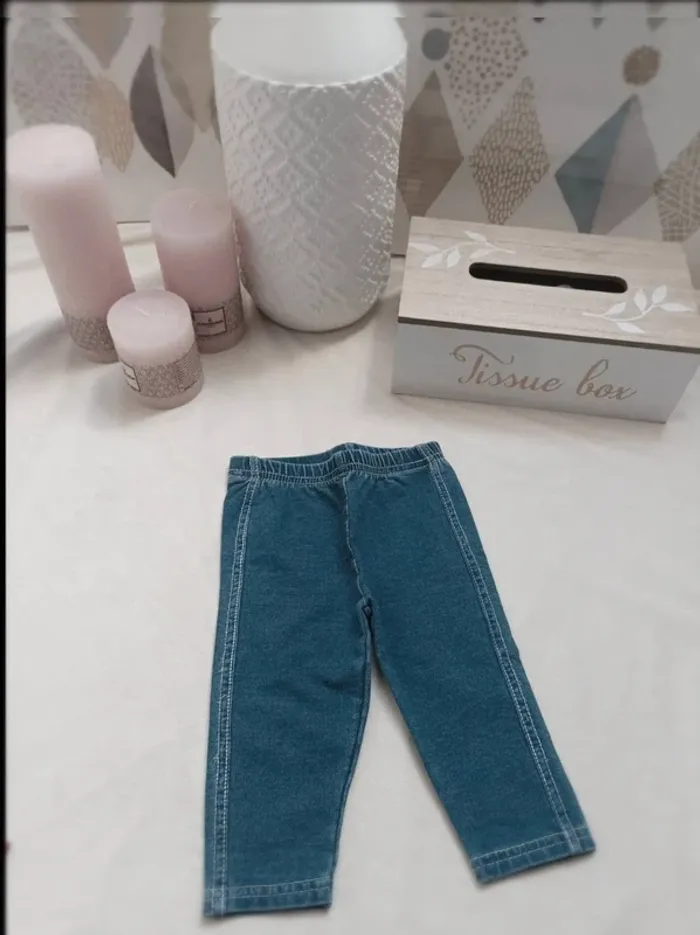Lot de 2 leggings fille 6 mois - photo numéro 3