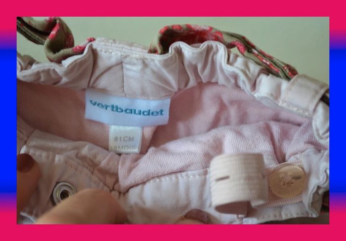 Pantacourt Vertbaudet rose taille 12-18 mois / 80 cm - photo numéro 6