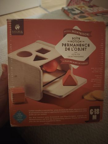 Coffret permanence de l'objet Montessori