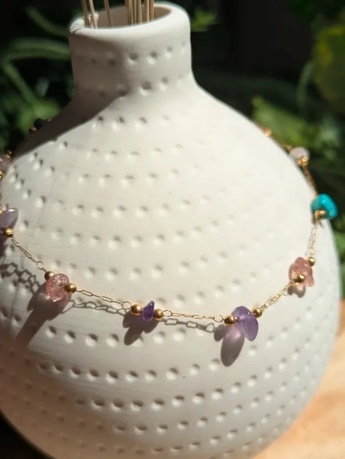 Bracelet avec perles naturelles #tendance - photo numéro 2