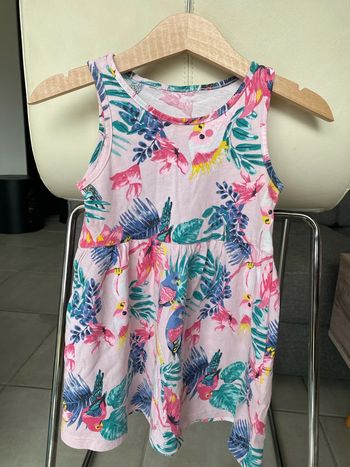 Robe sans manche motif tropical 12 mois